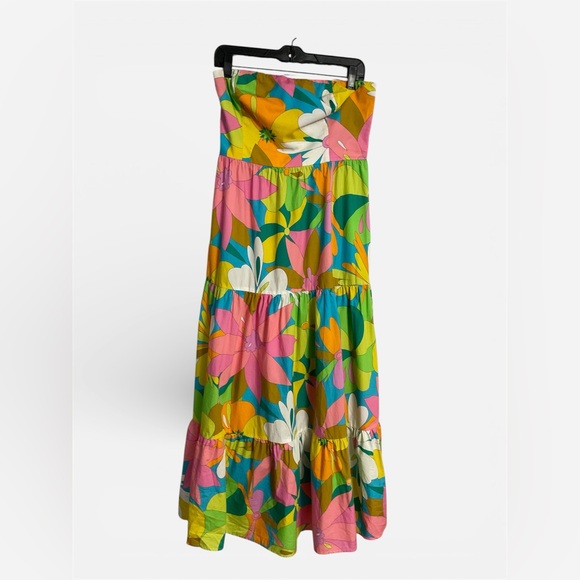 Colorful Strapless Maxi Dress - Picture 3 of 6